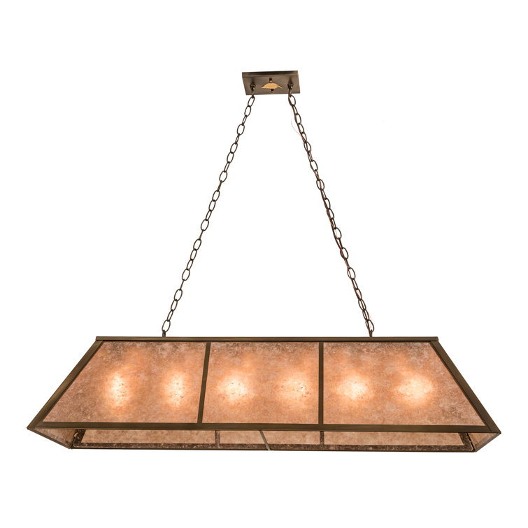 Bronze 48" Glass 9-Light Indoor/Outdoor Pendant