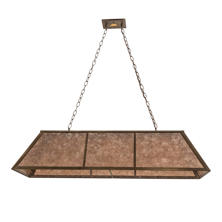 Bronze 48" Glass 9-Light Indoor/Outdoor Pendant