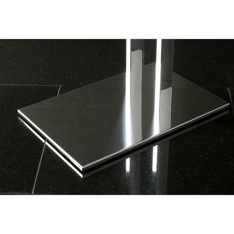 Polished Chrome Stainless Steel Freestanding Double Towel Rack