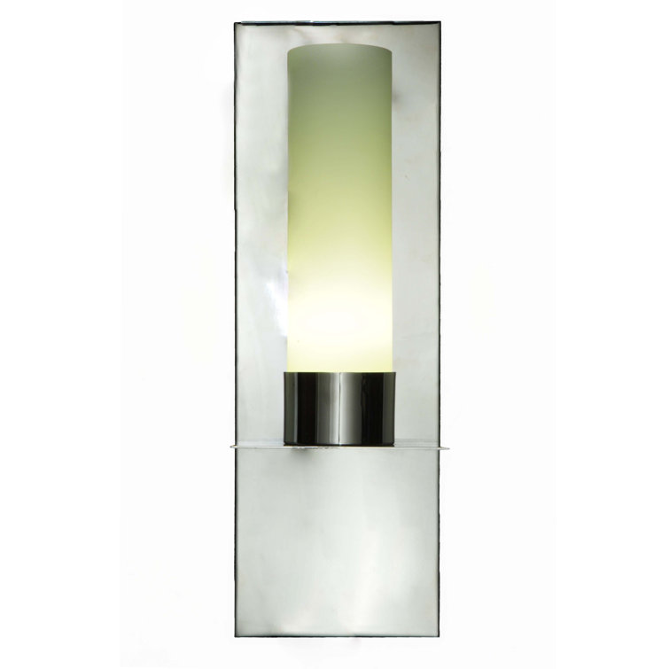 Silver 18" Energy Star Wall Sconce with Frosted Glass