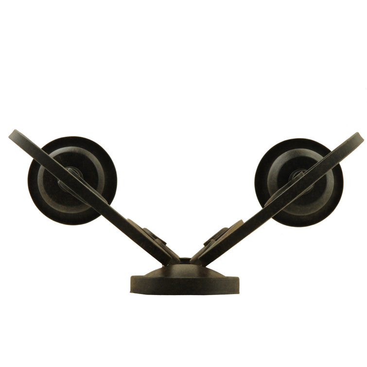 Fernando 18" Brown Iron 2-Light Candle Wall Sconce