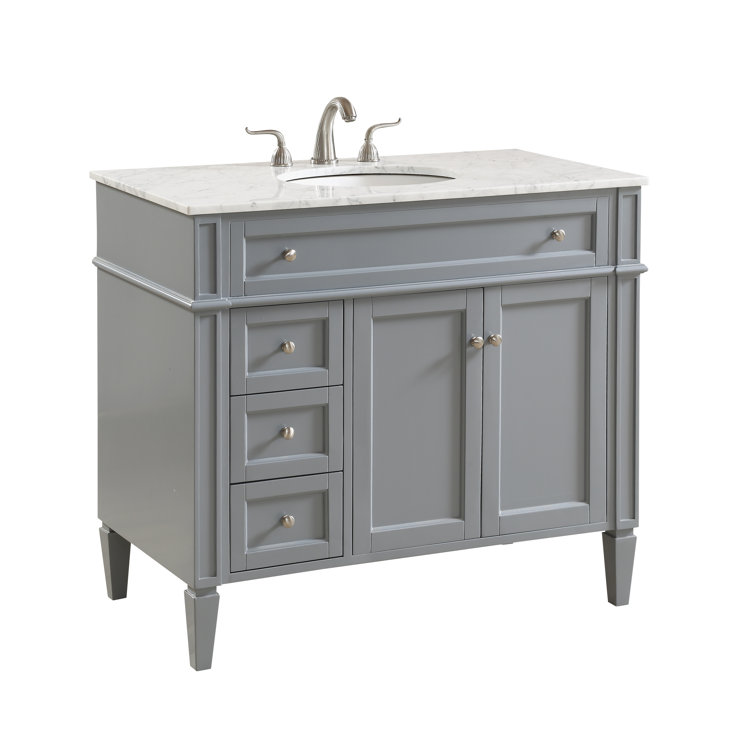 Park Avenue Classic Grey 40" Marble Top Single Vanity Set