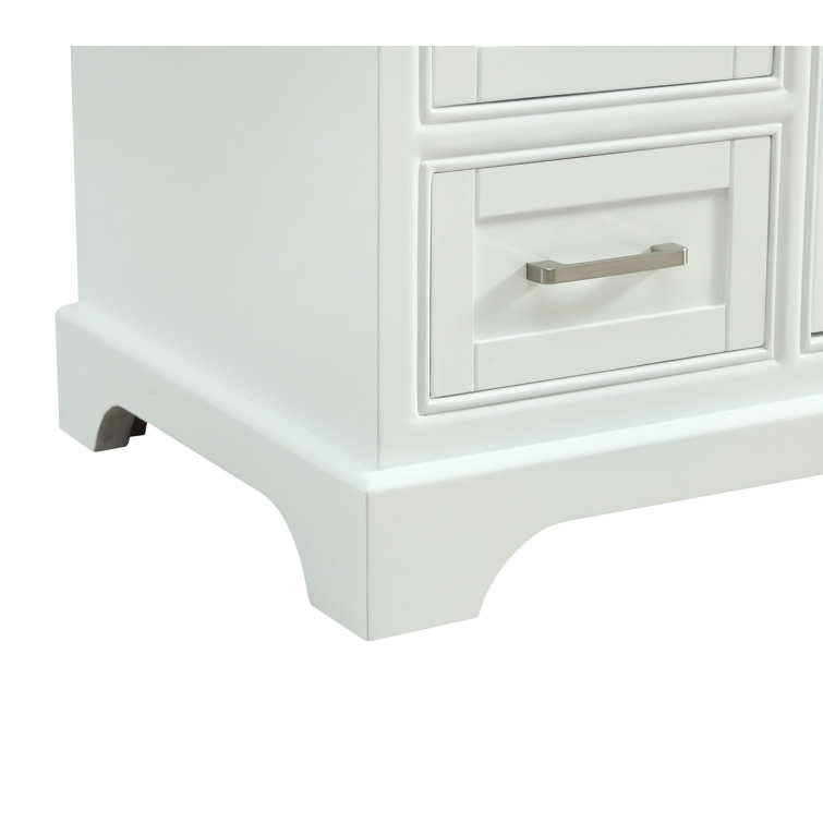 Americana 48" White Wood Single Bathroom Vanity with Marble Top