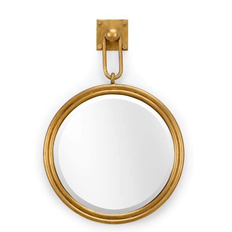 Lucia Antique Gold Round Wall Mirror