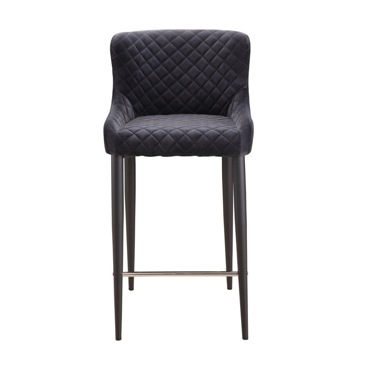 Etta Dark Grey Metal Contemporary Counter Stool