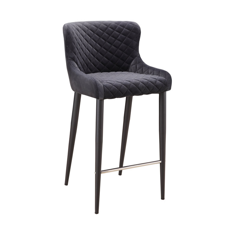 Etta Dark Grey Metal Contemporary Counter Stool