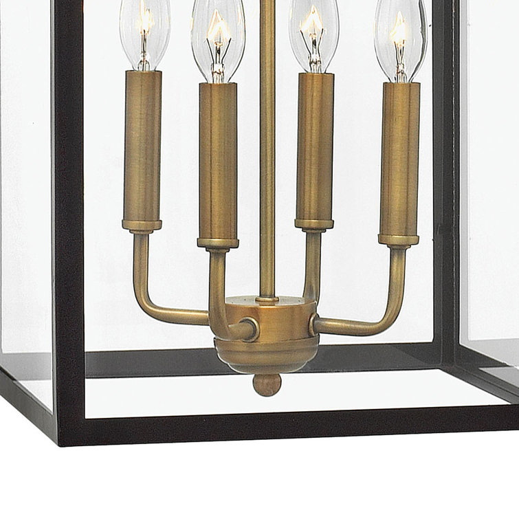 Clarendon Bronze 4-Light Clear Glass Foyer Pendant