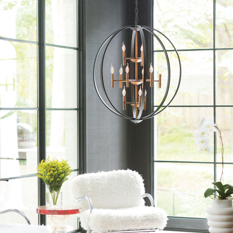 Euclid 41" Spanish Bronze 12-Light Chandelier