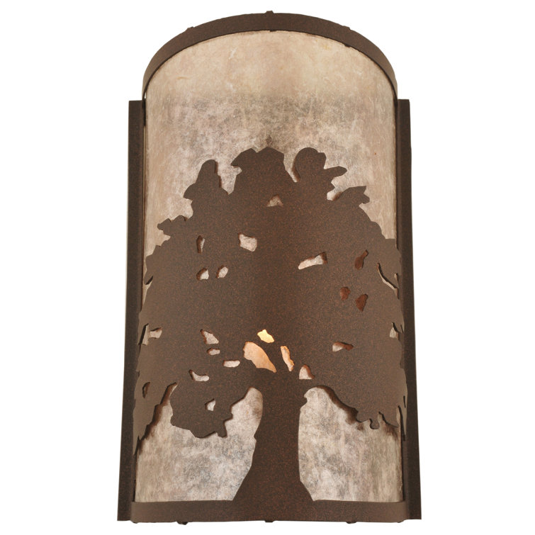 Rustic Silver 1-Light Direct Wired Energy Star Sconce