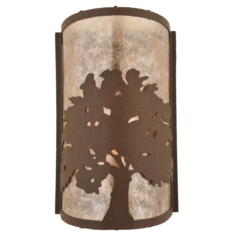 Rustic Silver 1-Light Direct Wired Energy Star Sconce