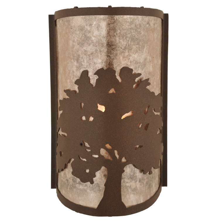 Rustic Silver 1-Light Direct Wired Energy Star Sconce