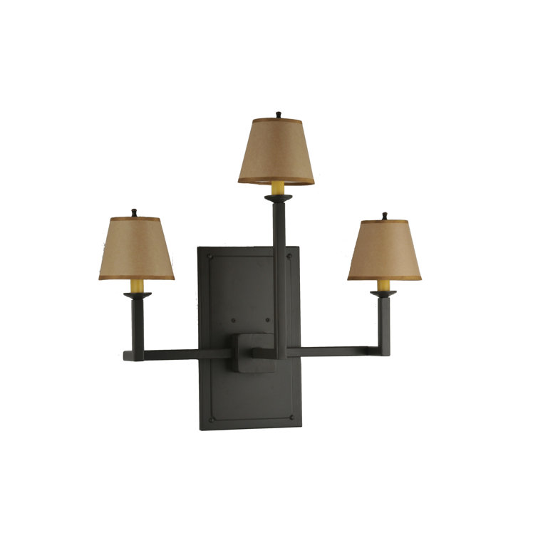 Bronze 3-Light Dimmable Brown Wall Sconce