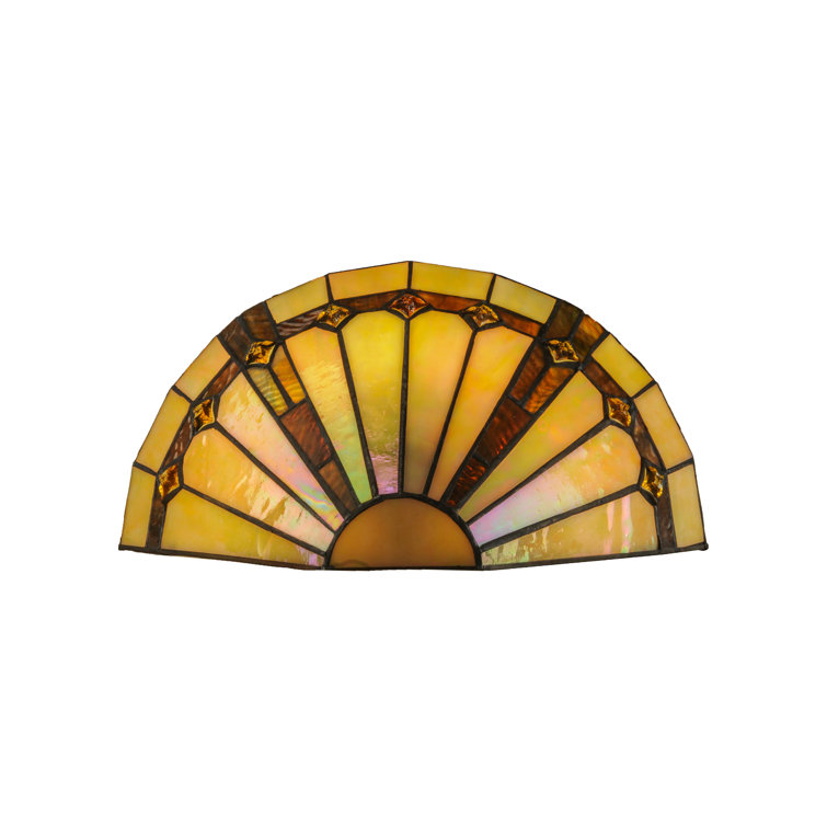 Belvidere Bronze and Black Stained Glass Wall Sconce