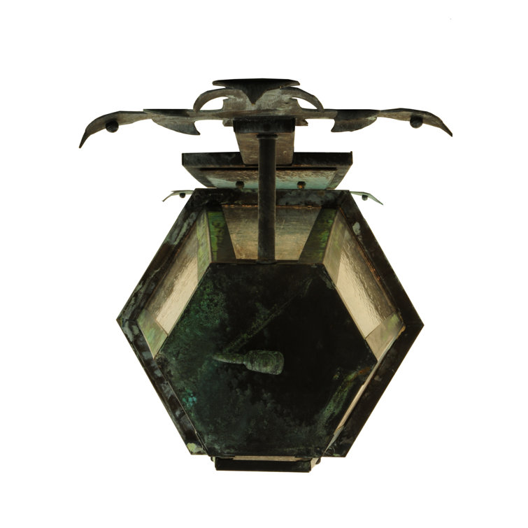 Millesime 43" Craftsman Verdi Brass Lantern Wall Sconce