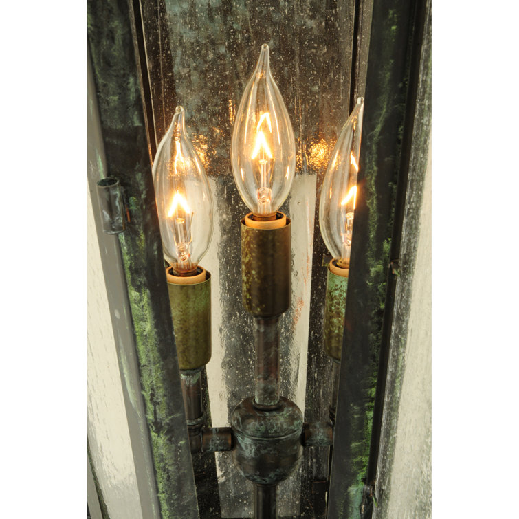 Millesime 43" Craftsman Verdi Brass Lantern Wall Sconce