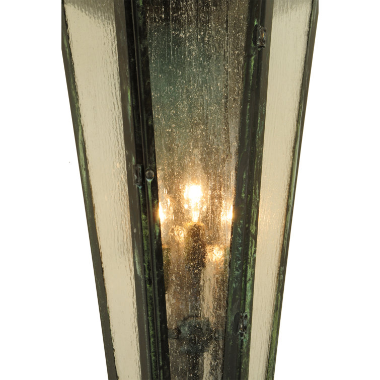 Millesime 43" Craftsman Verdi Brass Lantern Wall Sconce