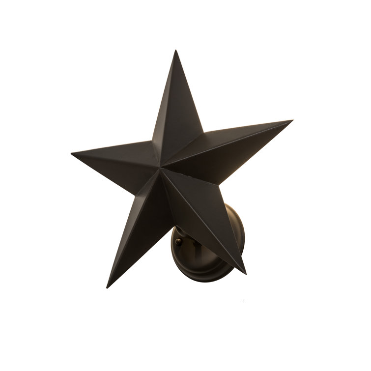 Eco-Friendly Bronze Texas Star 1-Light Wall Sconce