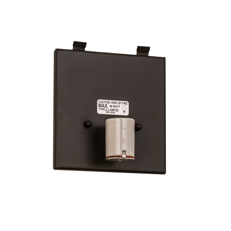 Timeless Bronze Steel Sconce with Amber Mica Shade