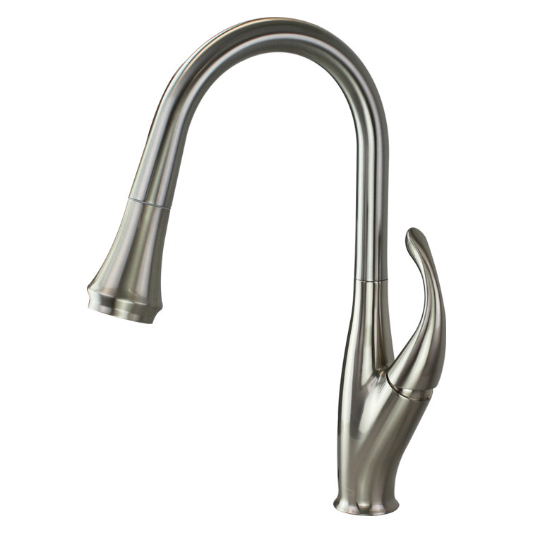 Luxe Stainless Steel Pull-Out Spray Kitchen Faucet