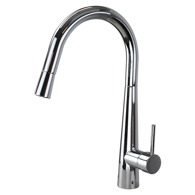 Polished Chrome Single Handle Pull-Out Spray Kitchen Faucet