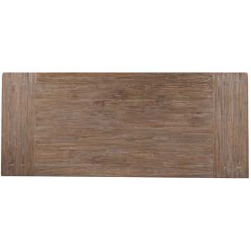 Dark Driftwood Rectangular Wood Dining Table