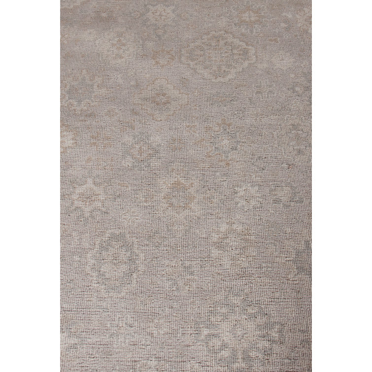 Hand-Knotted Beige Wool 12' x 15' Oriental Rug