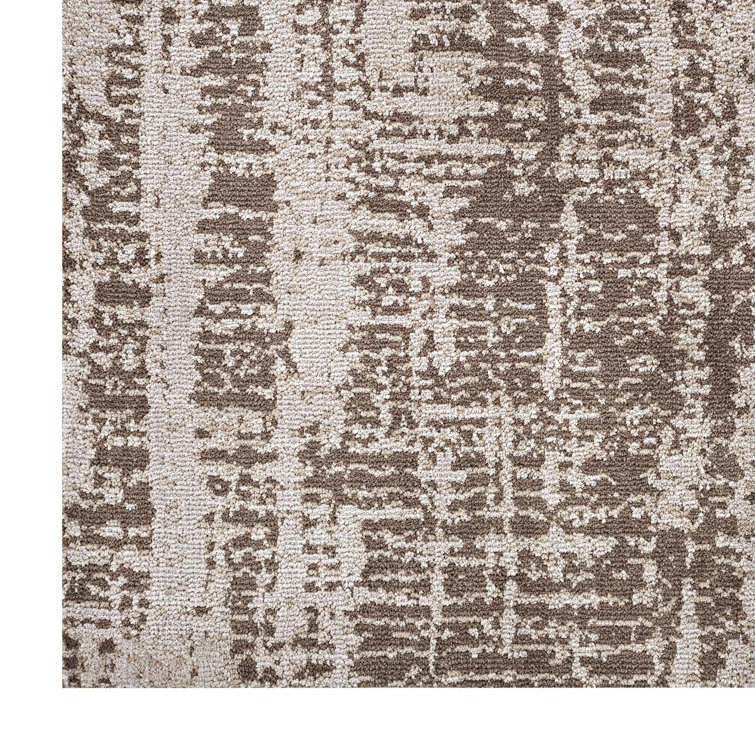 Darja 8' x 10' Light and Dark Tan Abstract Synthetic Area Rug
