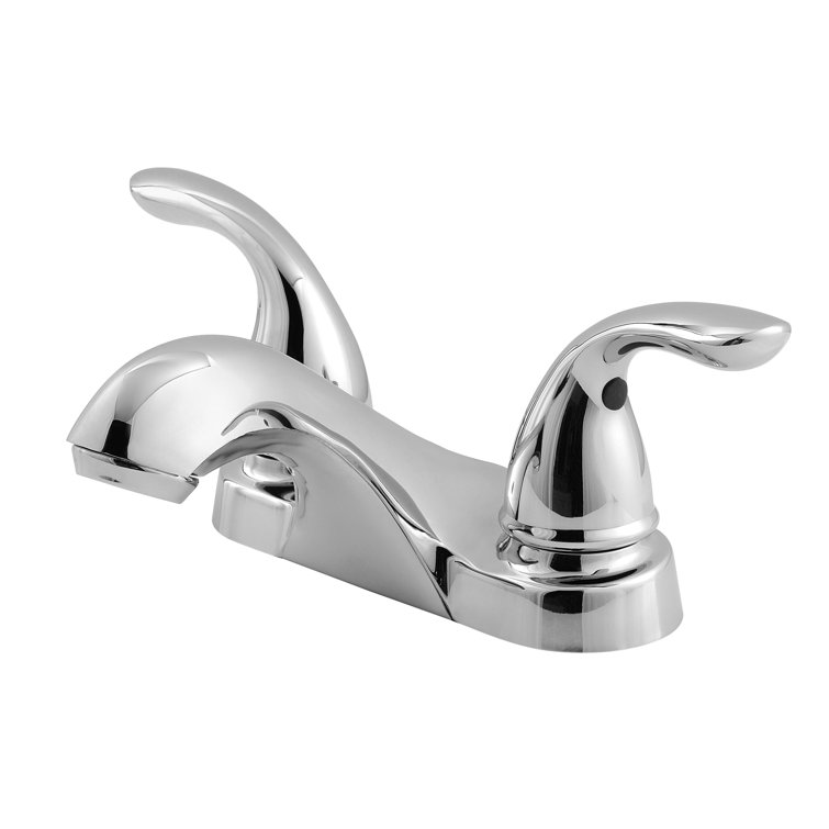 Pfirst Series Polished Chrome 4'' Centerset Bathroom Faucet