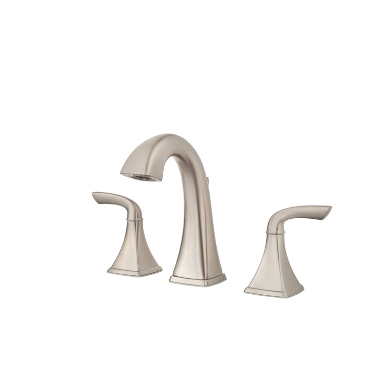 Brushed Nickel Widespread Double Handle Bath Faucet