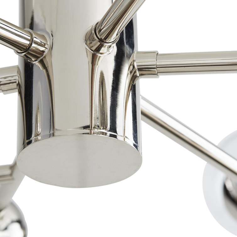Mini Sputnik 12-Light Chandelier in Polished Nickel with Clear Glass