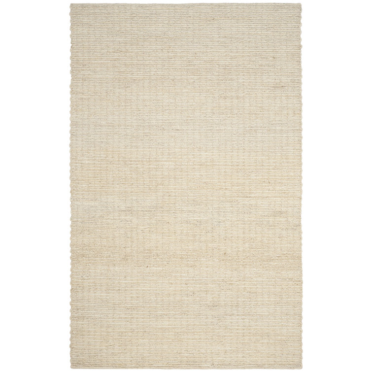 Coastal Charm Ivory Hand-Knotted Jute 4' x 6' Area Rug