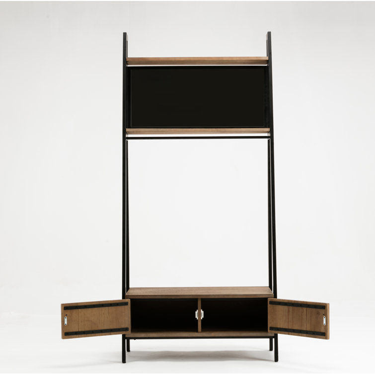 Carlton Mid-Century Natural Fir Hall Tree with Storage