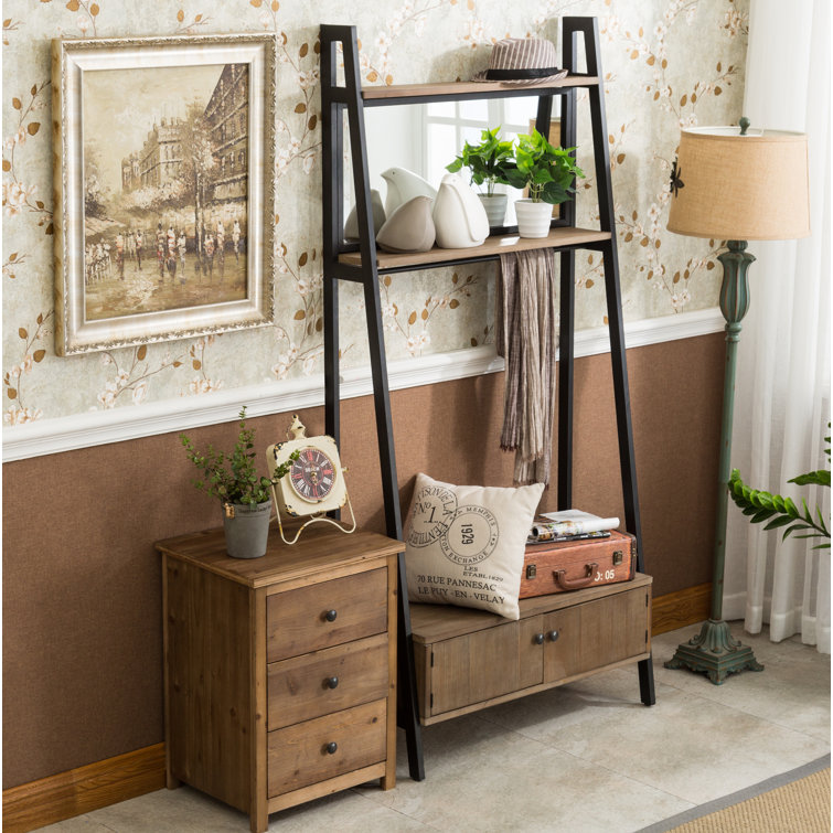 Carlton Mid-Century Natural Fir Hall Tree with Storage