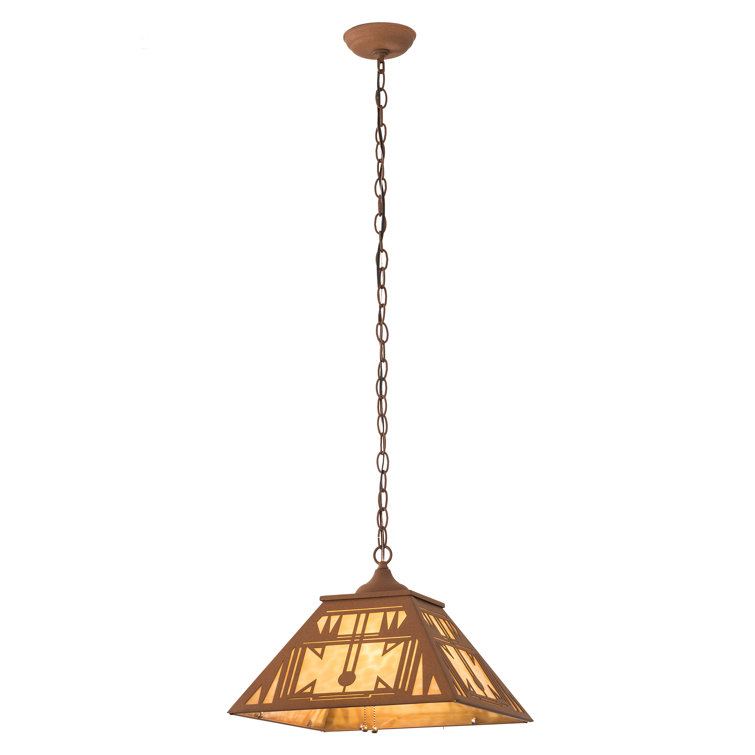 Southwest Native American 30" Glass Lantern Chandelier - Indoor/Outdoor