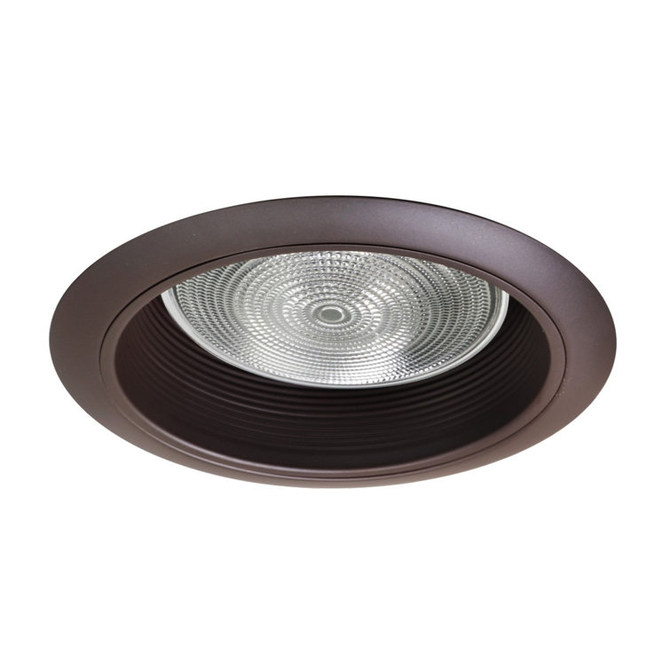 6-Inch White and Oil Rubbed Bronze Aluminum Recessed Baffle Trim