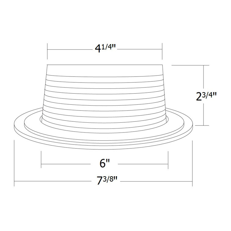 6-Inch White and Oil Rubbed Bronze Aluminum Recessed Baffle Trim