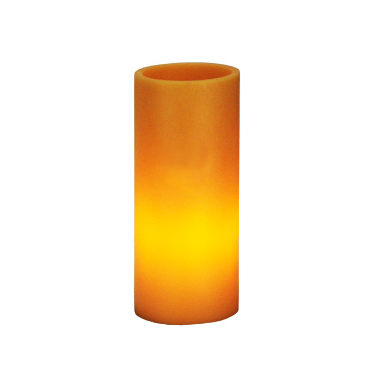 Amber Glass 8" Cylindrical Candle Holder