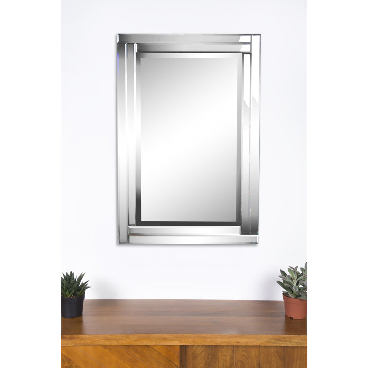 Ava Rectangular Beveled Bathroom Vanity Mirror 29" x 40"