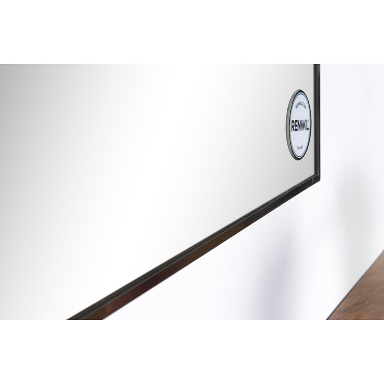 Rectangular Polished Stainless Steel Vanity Wall Mirror