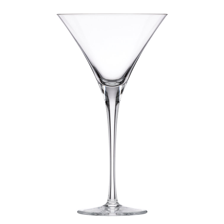 Elegant Clear Crystal Martini Glass Set of 4