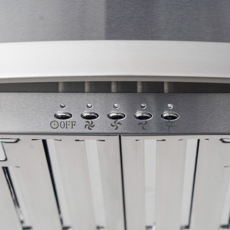 30-Inch Stainless Steel Convertible Wall Mount Range Hood with LED Lights