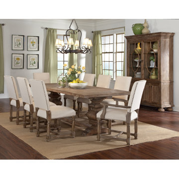 Dark Driftwood Rectangular Wood Dining Table