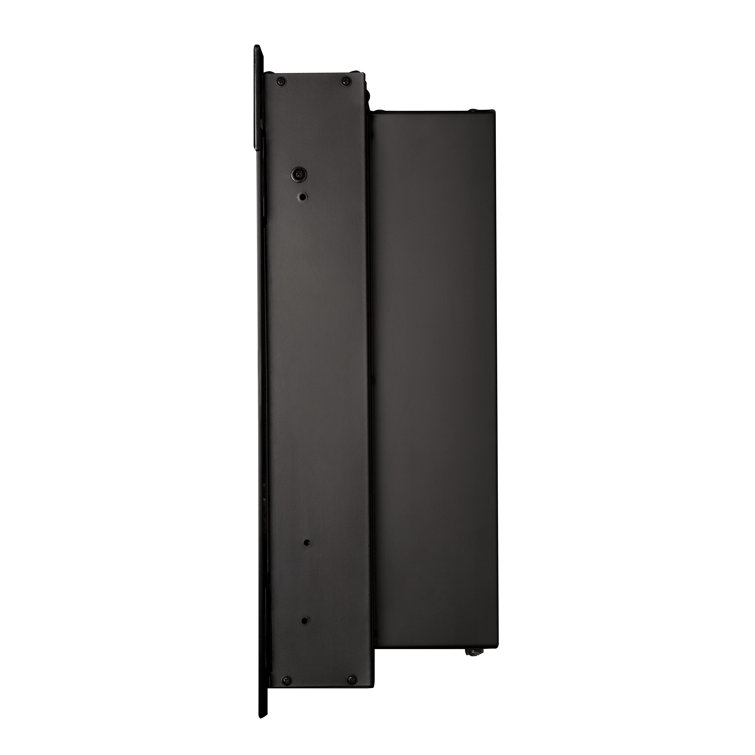 50-Inch Black Metal Wall Mount Electric Fireplace