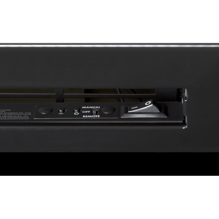 50-Inch Black Metal Wall Mount Electric Fireplace