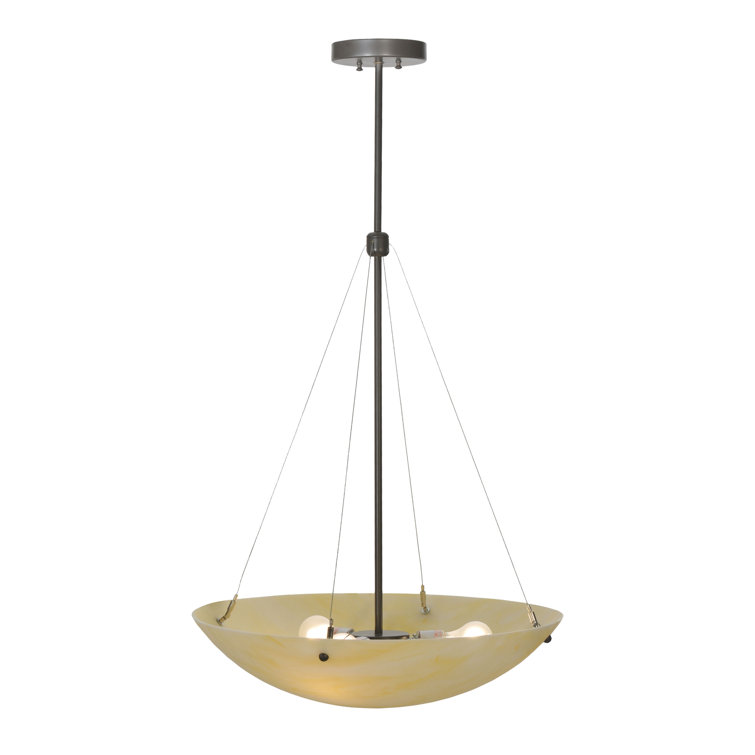 Timeless Bronze and Glass 3-Light Indoor/Outdoor Pendant