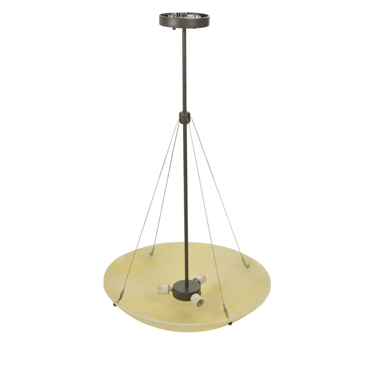 Timeless Bronze and Glass 3-Light Indoor/Outdoor Pendant