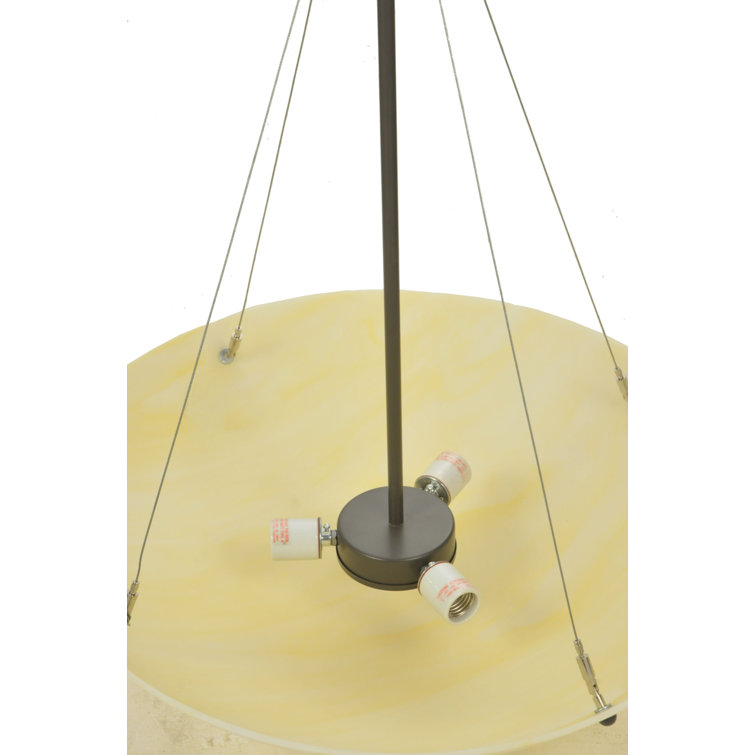 Timeless Bronze and Glass 3-Light Indoor/Outdoor Pendant