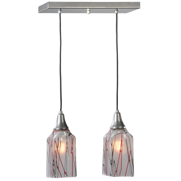 Black Globe LED 2-Light Indoor/Outdoor Island Pendant