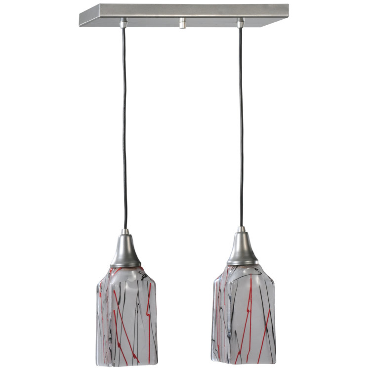 Black Globe LED 2-Light Indoor/Outdoor Island Pendant