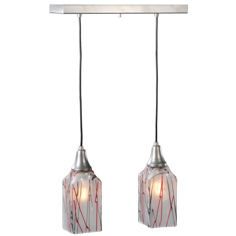 Black Globe LED 2-Light Indoor/Outdoor Island Pendant